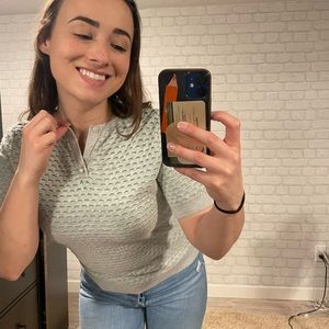 Grey button up sweater